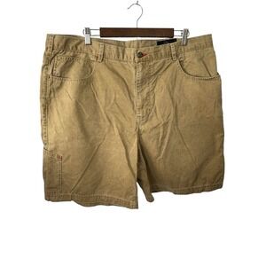 ORVIS Trout Bum Shorts Mens 40x8 Heavy Duty Cotton Canvas Short Pants Tan